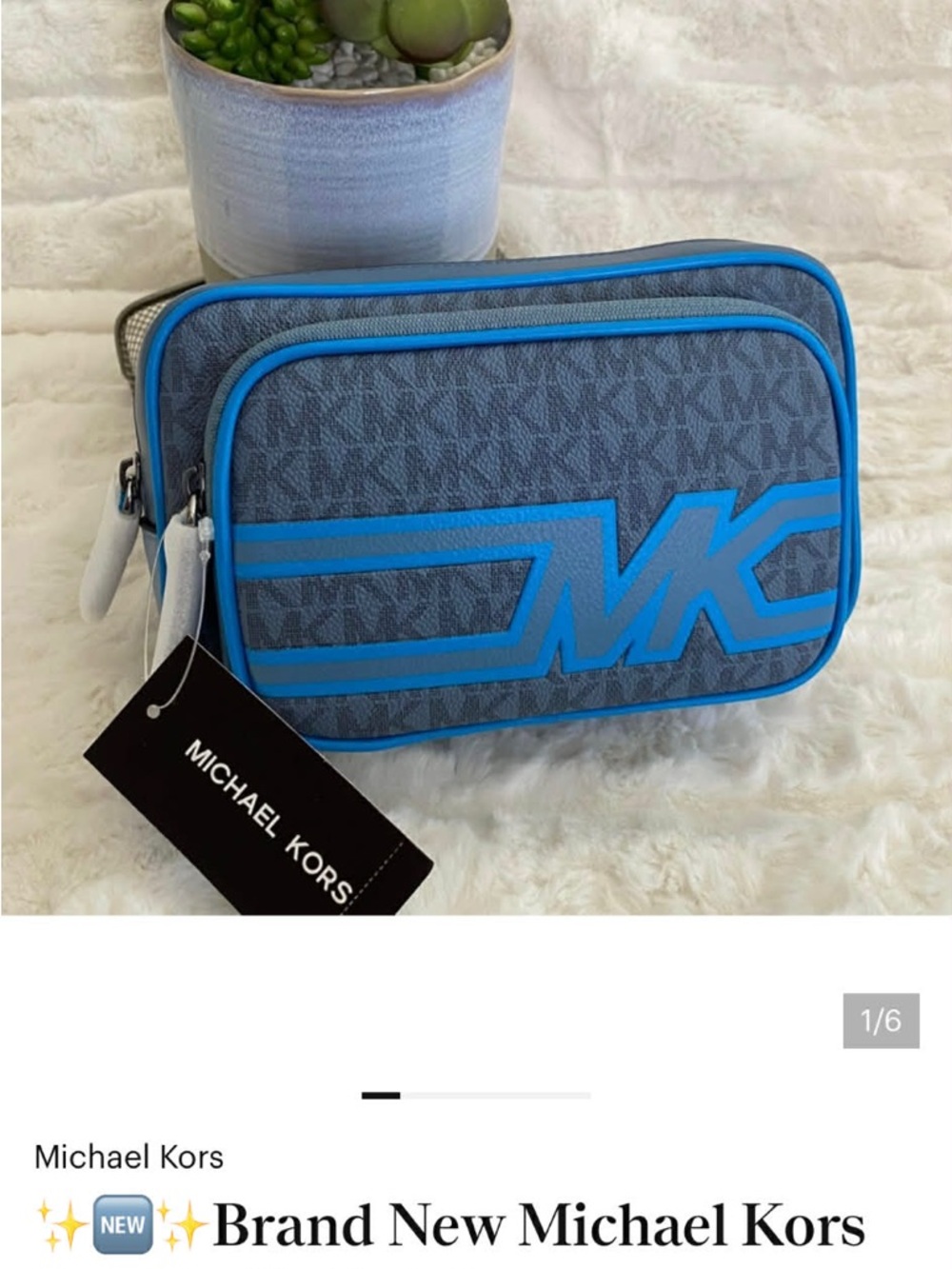 Brand New Michael Kors Unisex Double Zip Belt Bag